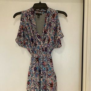 Aqua Cold Shoulder Dress (with pockets!)